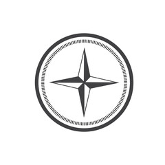 Compass icon vector logo design template illustration
