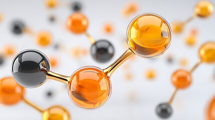 3D Illustration of Cells Splitting in a Scientific Conceptual Visualization