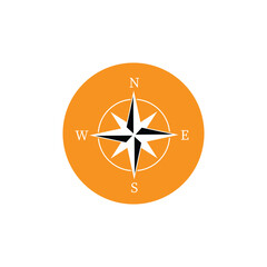 Compass icon vector logo design template illustration