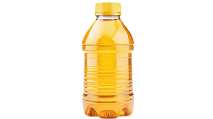 Glass bottle of vegetable oil Transparent background, PNG file