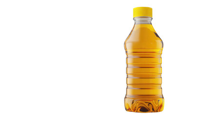 Glass bottle of vegetable oil Transparent background, PNG file