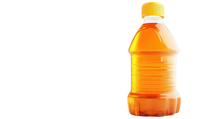 Glass bottle of vegetable oil Transparent background, PNG file