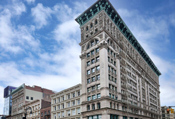SoHo area of Manhattan with 19th century cast iron buildings,