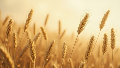 Fototapeta premium Golden Wheat Field at Sunset