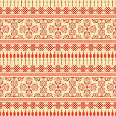 Chinese Seamless Pattern. Vector illustration digital file download for print, printable, wallpaper, background, texture, textile, backdrop, decoration and many projects. 