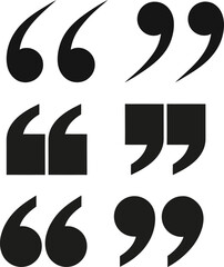 Quotation Marks and Commas Graphic Set for Typography and Design Use