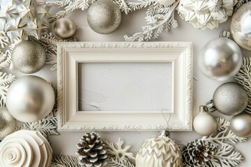 Pixel Perfect Image of Silver Birthday Ornaments with Frame