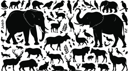 Eight Adorable Cartoon Tiger Cubs Walking and Smiling on a White Background