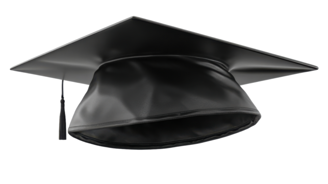 Black graduation cap illustration