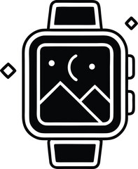 Obraz premium outline-icon-of-a-smartwatch--wearable-tech-and-fi_processed.eps