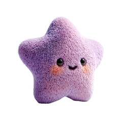 A cute plush star character with a smiling face, perfect for children's rooms and playful decor.