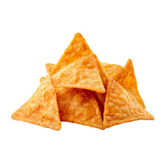 A delicious stack of crispy tortilla chips perfect for snacking or dipping.