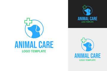 Animal care logo design template vector illustration