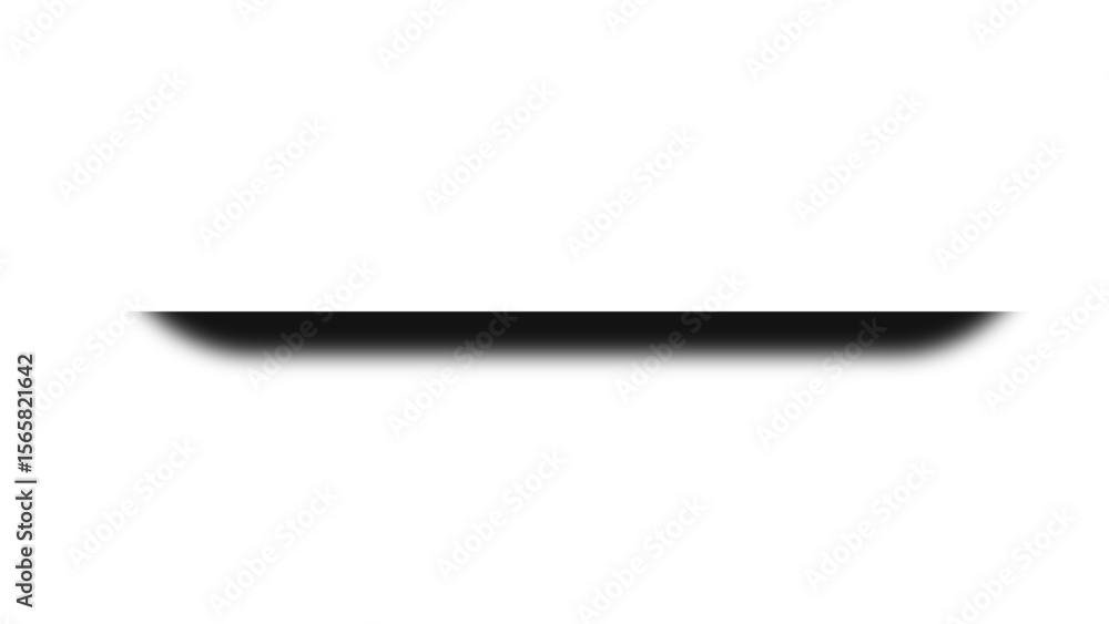 Poster transparent background: sharp horizontal shadow - defined dark bar for depth & design elements