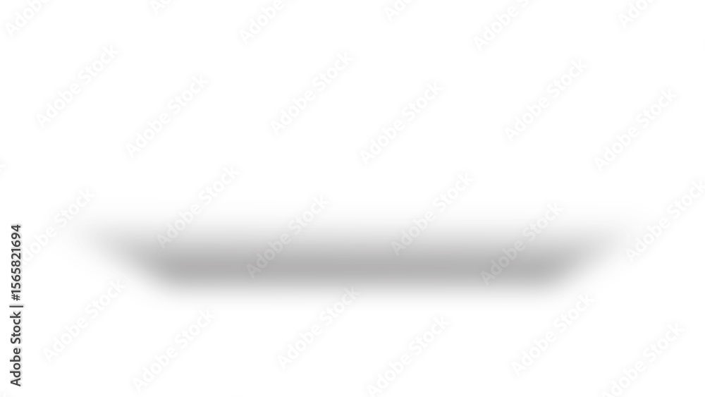 Aufkleber transparent background: subtle horizontal shadow - soft grey bar for realistic depth & design elemen