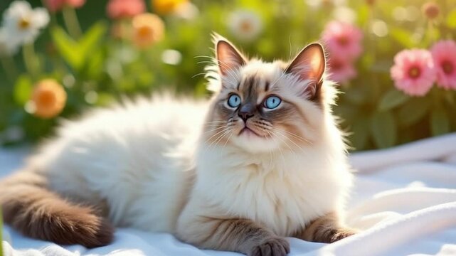 "Petals and Purrs"
