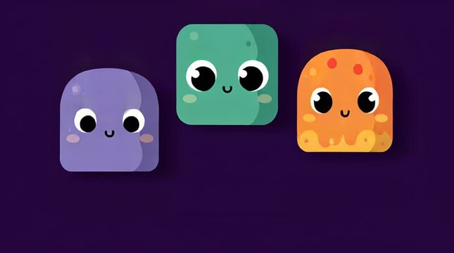 three colored dice