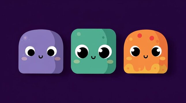 three colored dice