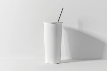 Premium Quality Visual of Skinny Tumbler White Mockup