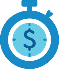 Obraz premium flat-icon-of-a-clock-with-a-dollar-sign--symbolizi (1)_processed.eps