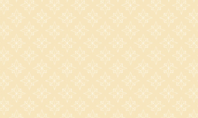 Subtle Star and Snowflake Pattern - Elegant Beige Geometric Background