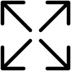 full screen icon for user interface, user experience, website, application, printing, document, poster design, etc