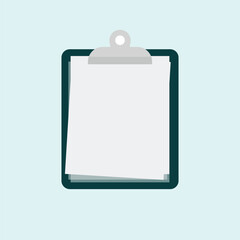 Clipboard with in flat style. Planning and organization of work vector illustration on isolated background. Document sign business concept.