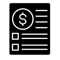 Salary Slip  Icon Element For Design
