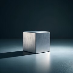 Minimalist Abstract Composition with Metallic Forms and Luxury Aesthetic