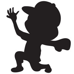 Baseball player silhouette