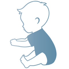 baby gradient silhouette