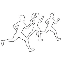 Runners vector illustration
