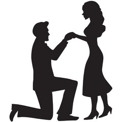 silhouette of a couple