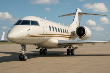 Luxury business jet aircraft showcasing premium aviation technology and executive travel excellence