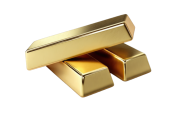 Gold bars stacked