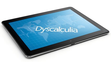 Dyscalculia Concept on Digital Tablet Screen