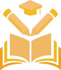 Back to school themed vector illustration of books and pencils.