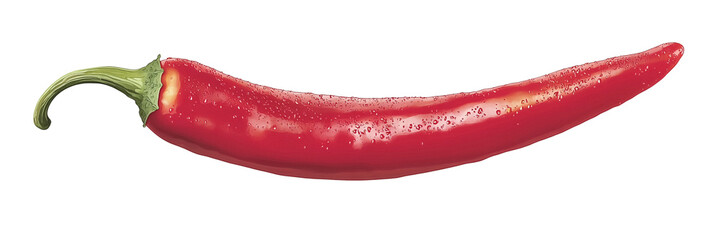 Red pepper, white background