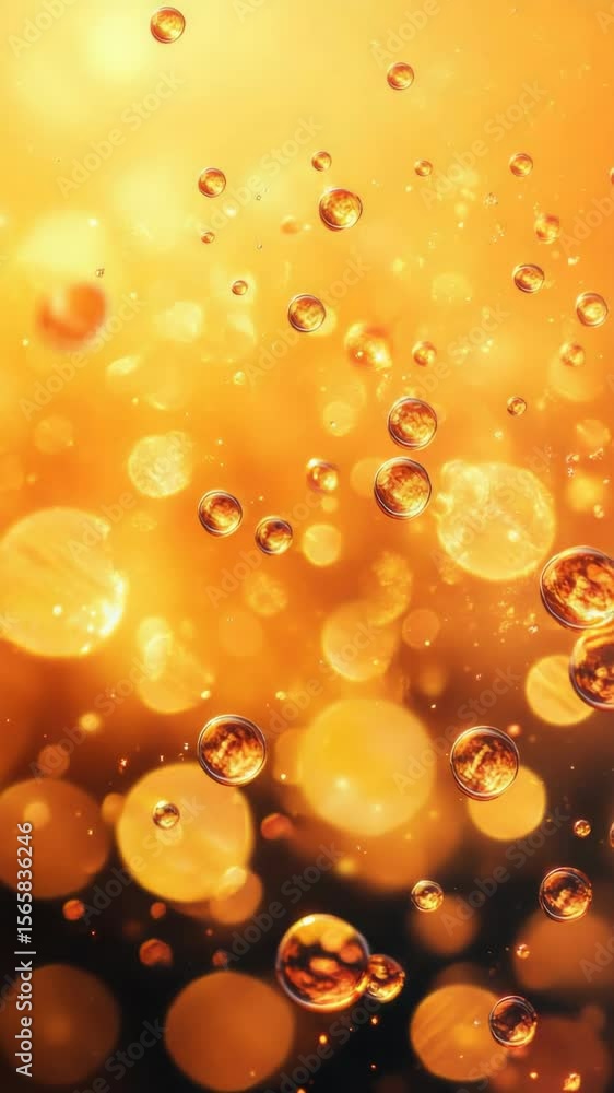 Aufkleber a close up of a yellow background with many small bubbles. the bubbles are scattered throughout the 