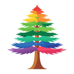 christmas tree vector illustration
