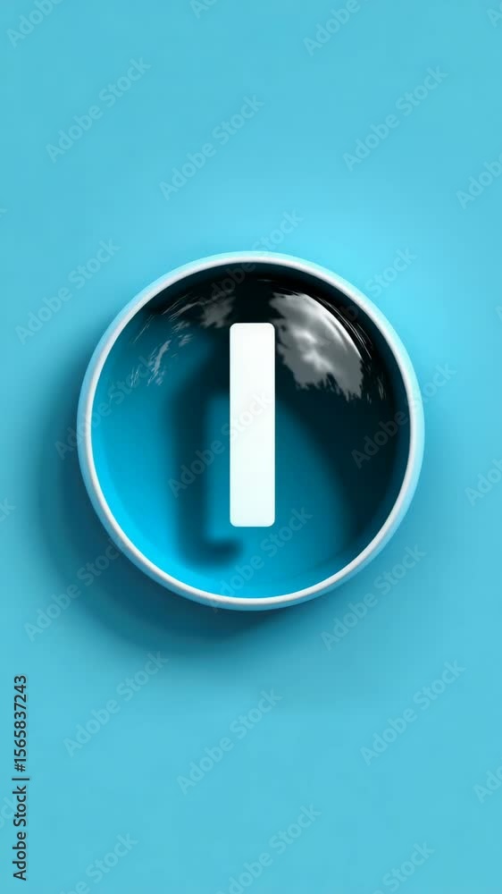 Aufkleber this is a single button with an icon inside, commonly used to turn on or off systems or devices.