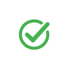 Green Check Mark isolated on a transparent background
