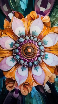 Vibrant and intricate piece of wearable art