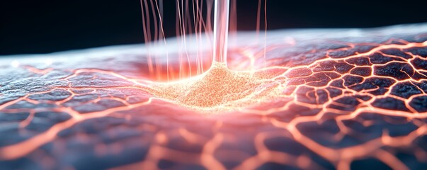 A dramatic futuristic image depicting a powerful electrical discharge bursting with intense energy and luminous visuals