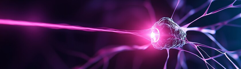 Futuristic visualization of a neural network with vibrant neon colors electric pulses and dynamic energy transmission