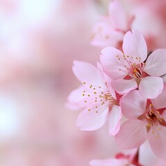 Cherry Blossoms in Full Bloom During Spring Season
