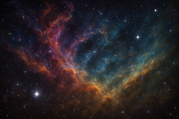Fototapeta premium Spectacular nebula and star formation in deep space with brilliant cosmic colors and celestial phenomena for astronomy and science content