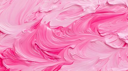 Fototapeta premium Abstract pink and white paint strokes create a textured background or surface.