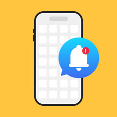 Notification Alert Icon on Smartphone Screen