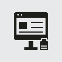 vector illustration of a computer icon